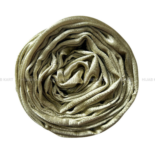 Pastel Olive- Luxe Shimmer Crushed Satin Hijab