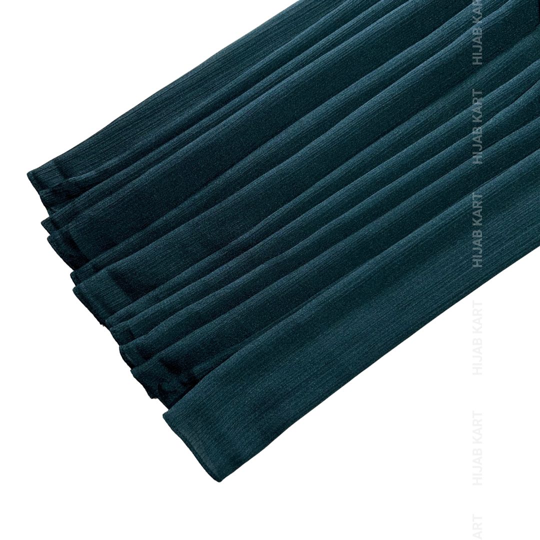 Dark Teal Green- Shimmer Crepe Tissue Hijab