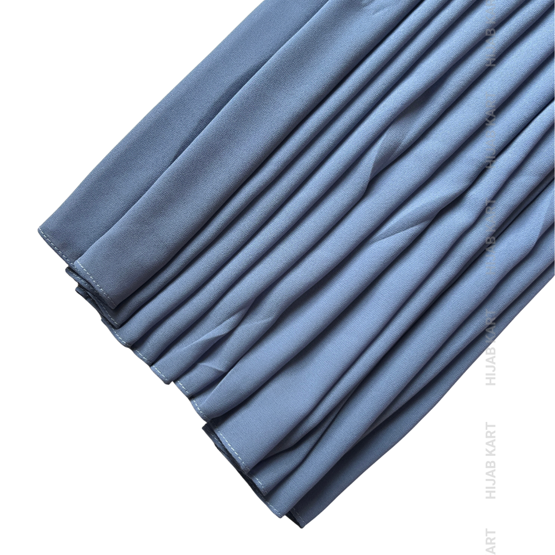 Premium Malaysian Georgette Hijab- Bluish Grey