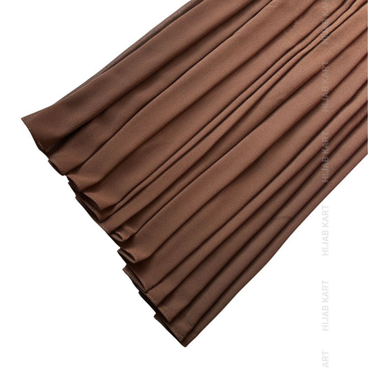 Premium Malaysian Georgette Hijab- Bistre Brown