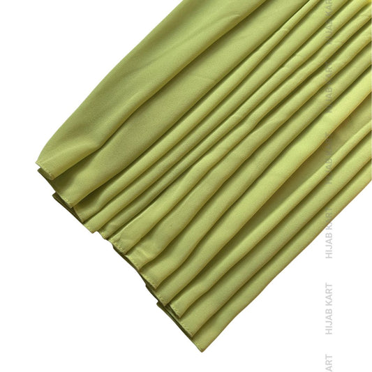 Premium Malaysian Georgette Hijab-  Parrot Green