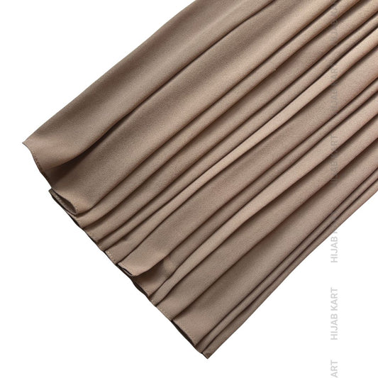 Premium Malaysian Georgette Hijab- Khaki Brown
