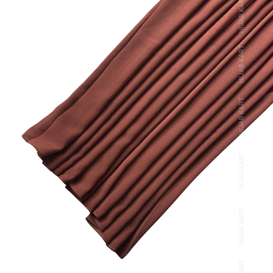 Premium Malaysian Georgette Hijab- Brick Brown