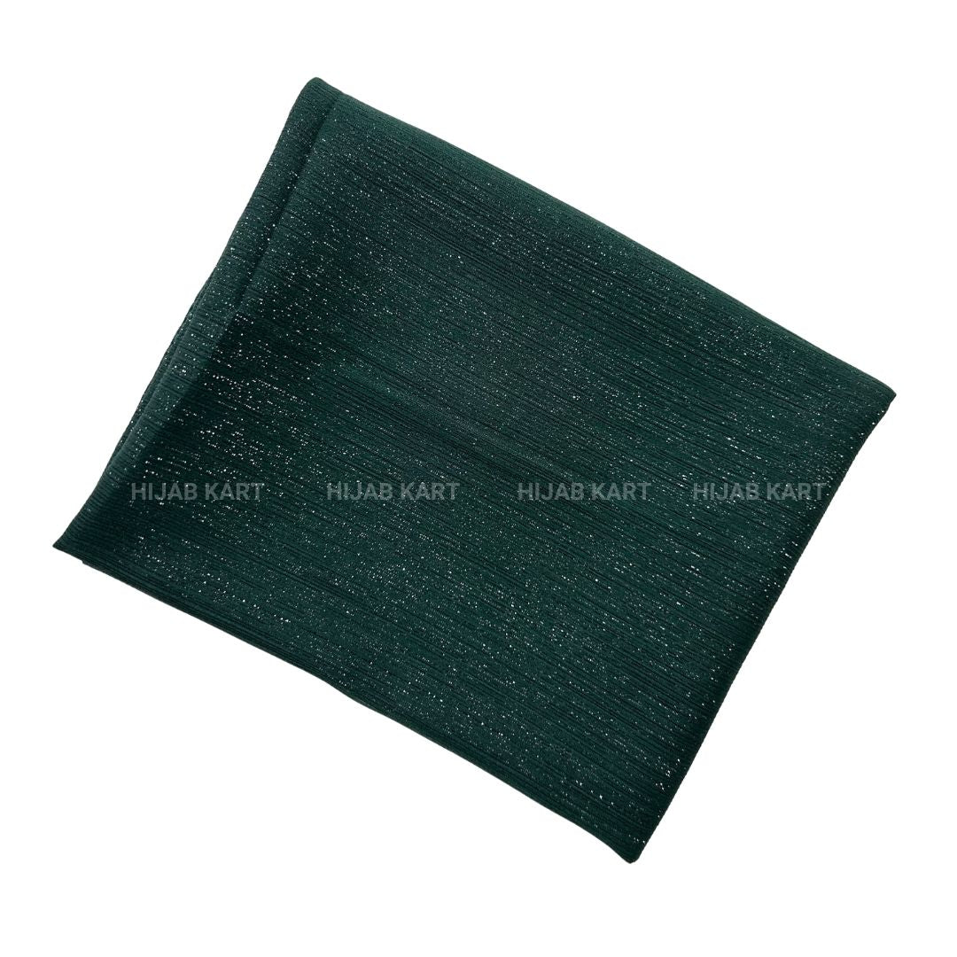 Dark Emerald-Luxe Metallic Shimmer Georgette Hijab