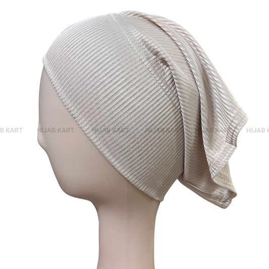 Luxe Ribbed Hijab Undercap- Platinum Grey