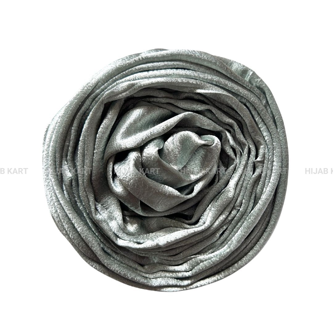 Mint- Luxe Shimmer Crushed Satin Hijab