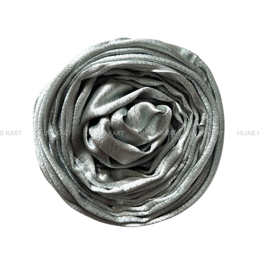 Mint- Luxe Shimmer Crushed Satin Hijab