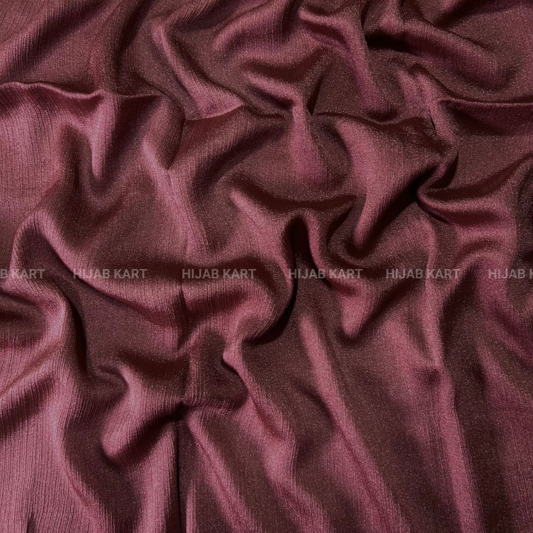 Dusty Red- Shimmer Crepe Tissue Hijab