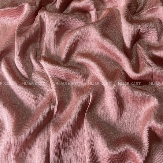 Light Coral Pink- Shimmer Crepe Tissue Hijab