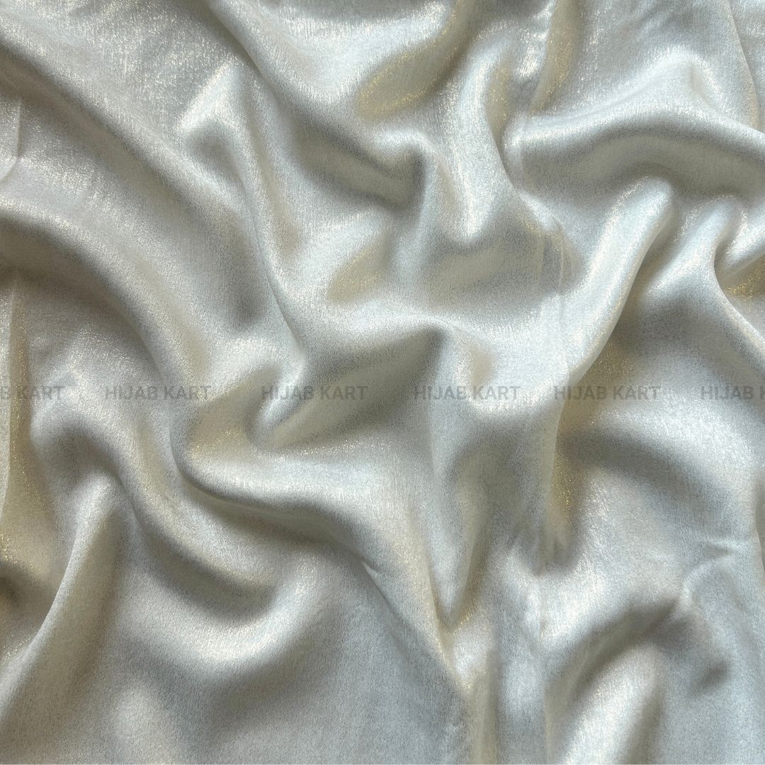 Pearl White- Shimmer Dust Georgette Hijab