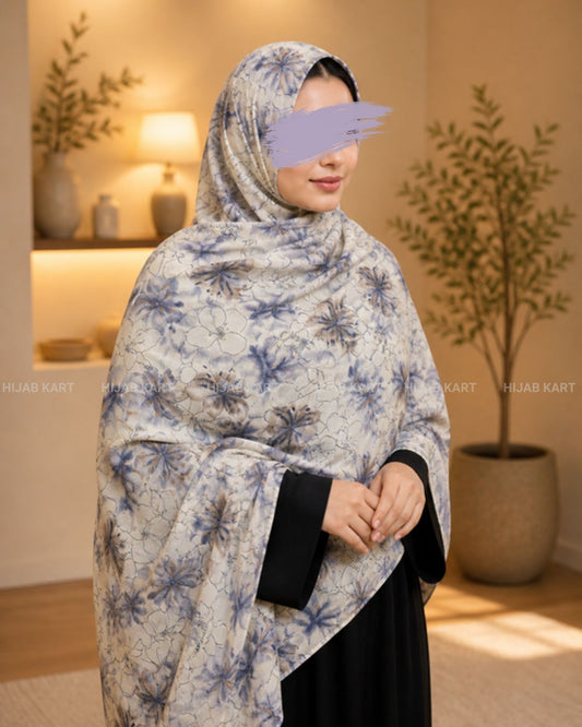 Moonlit Floral- Elara Namaz Dupatta