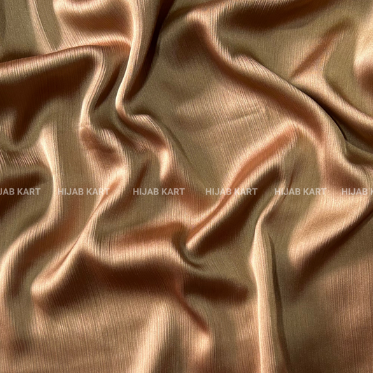 Burnt Copper- Textured Crepe Satin Hijab