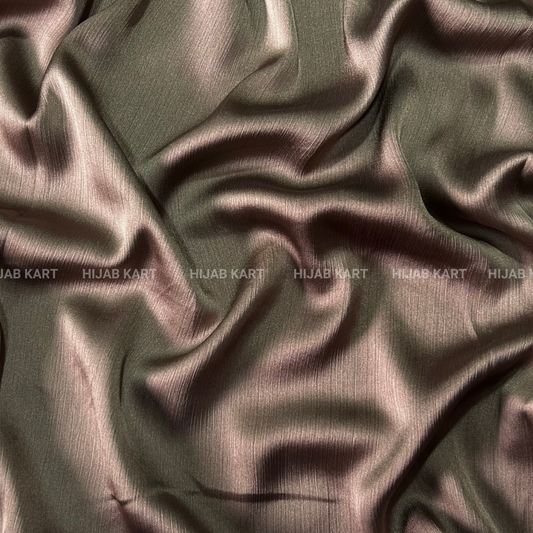 Coffee Brown- Textured Crepe Satin Hijab