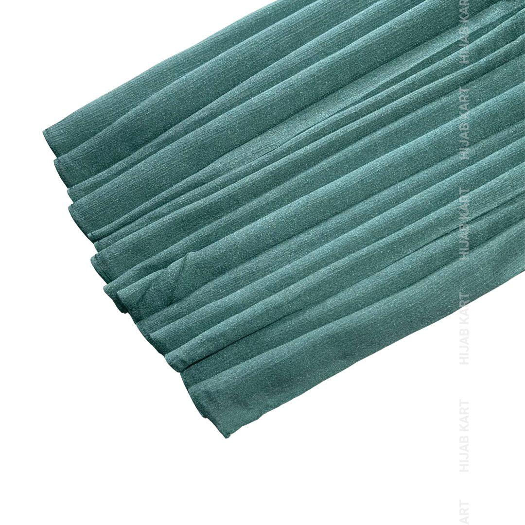 Turquoise- Shimmer Crepe Tissue Hijab