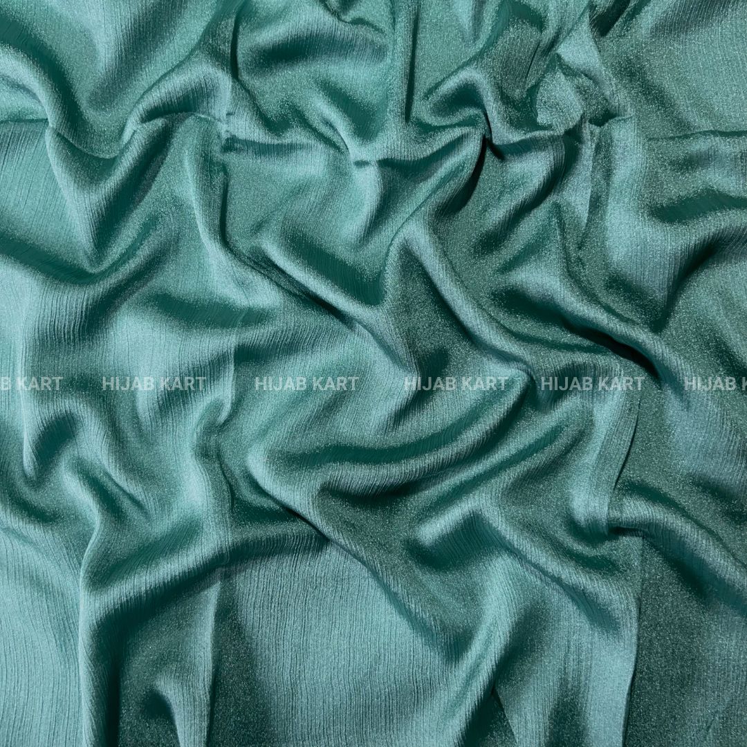 Turquoise- Shimmer Crepe Tissue Hijab