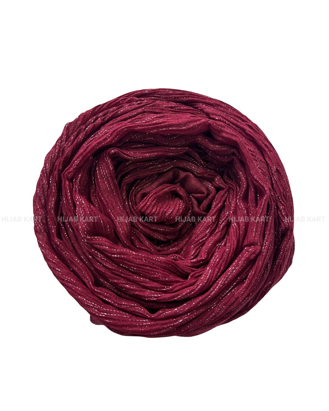 Cherry Red- Cotton Shimmer Crushed Hijab