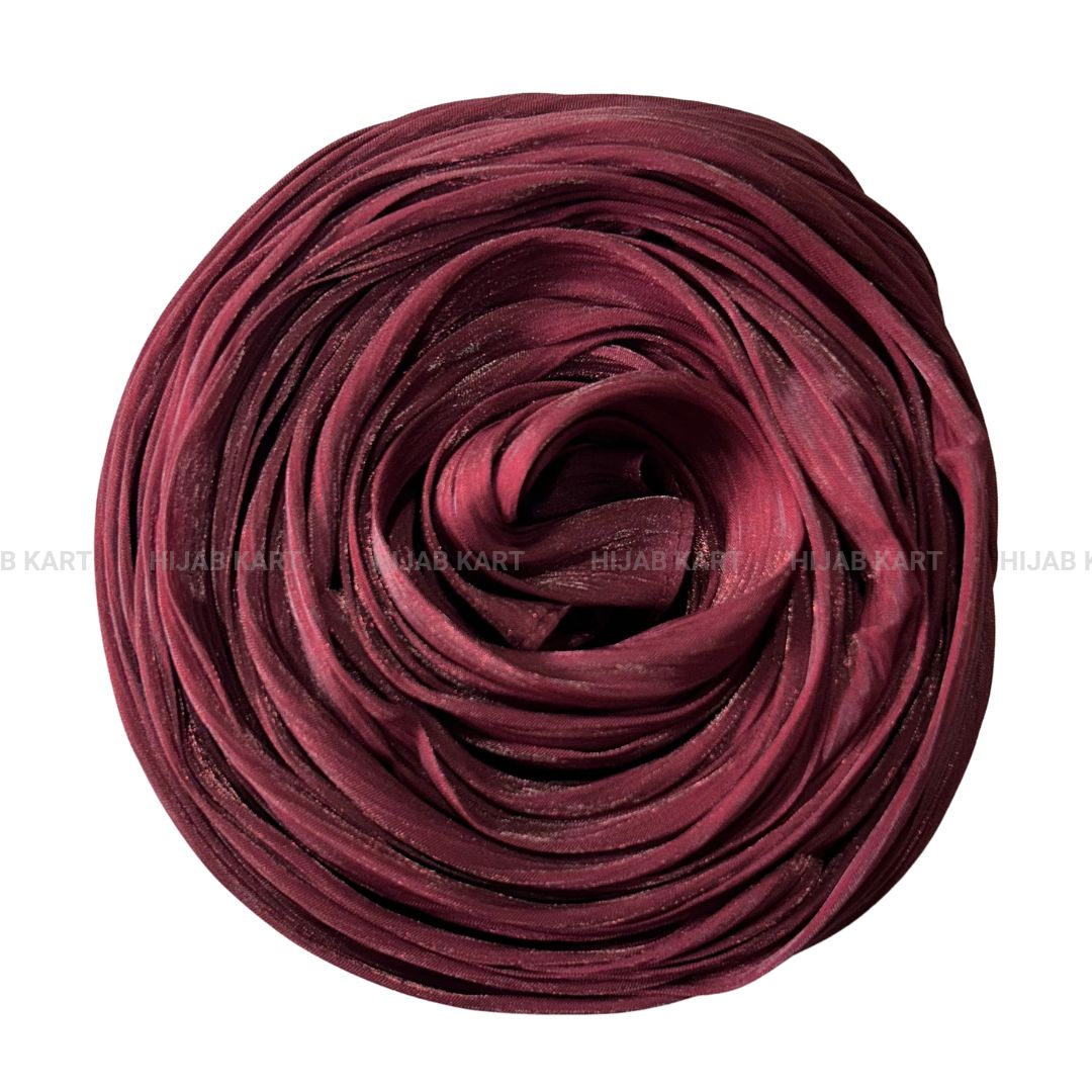 Dark Red- Flowy Organza Shimmer Hijab