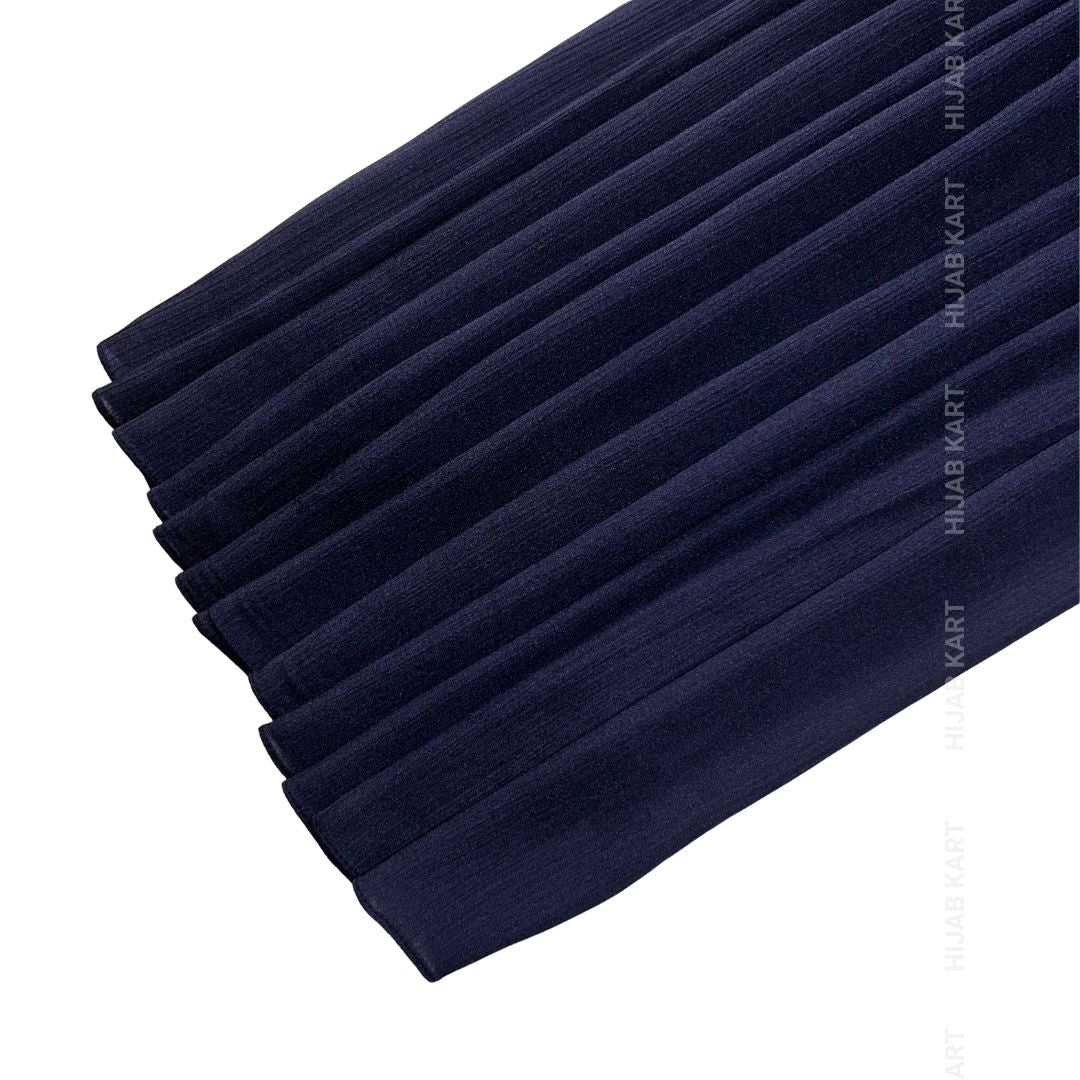 Navy Blue- Shimmer Crepe Tissue Hijab