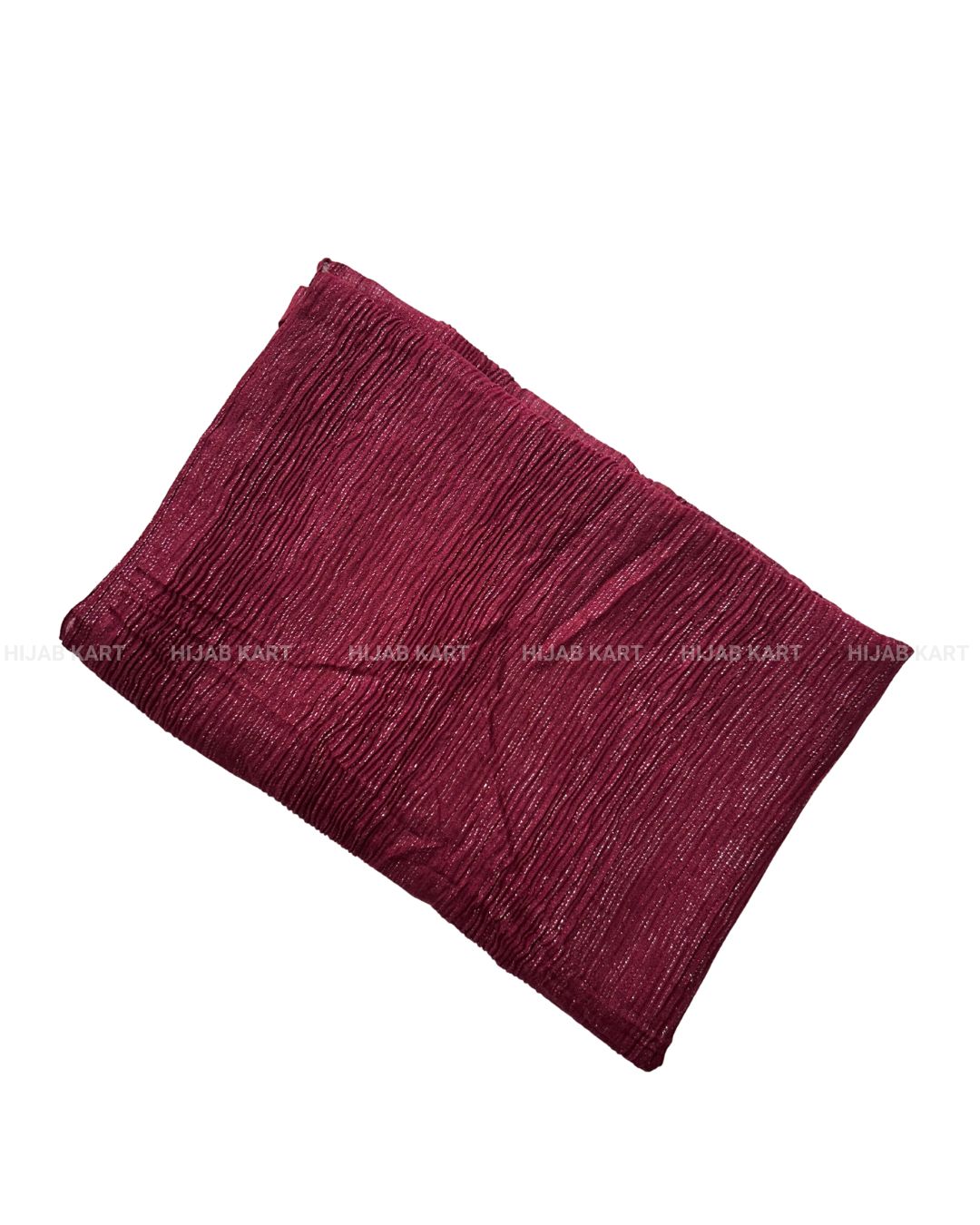 Cherry Red- Cotton Shimmer Crushed Hijab