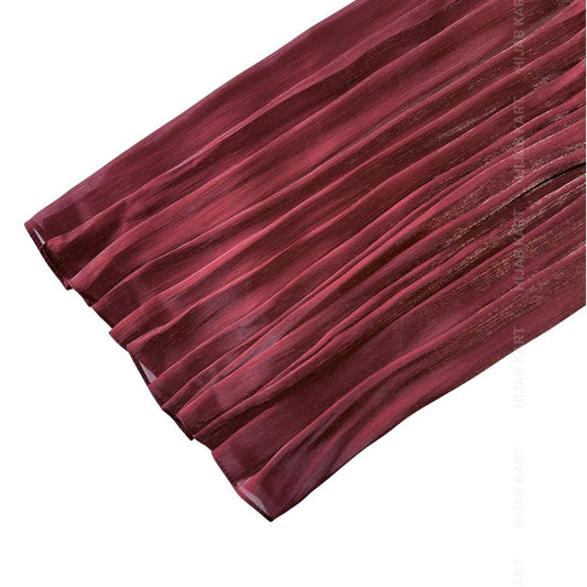 Dark Red- Flowy Organza Shimmer Hijab