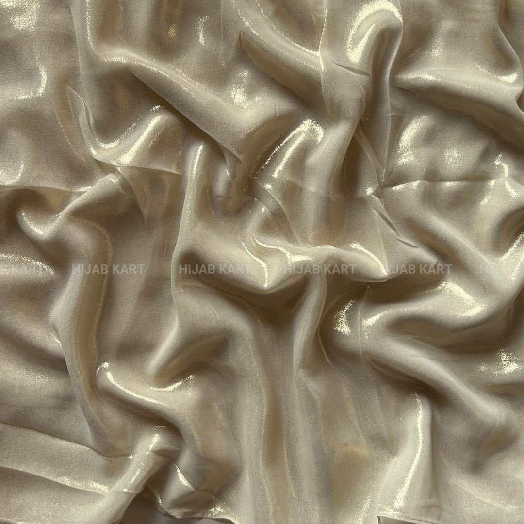 Pearl Cream- Shimmer Luxe Chiffon Hijab