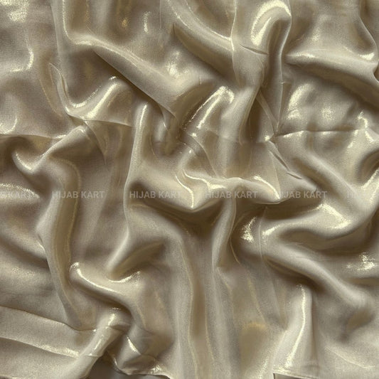 Pearl Cream- Shimmer Luxe Chiffon Hijab