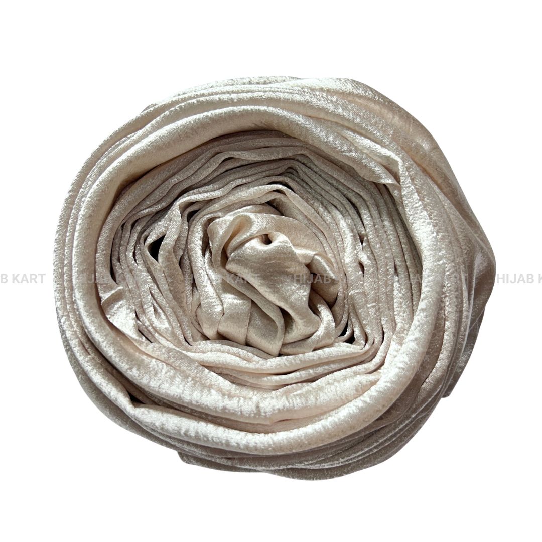 Champagne- Luxe Shimmer Crushed Satin Hijab