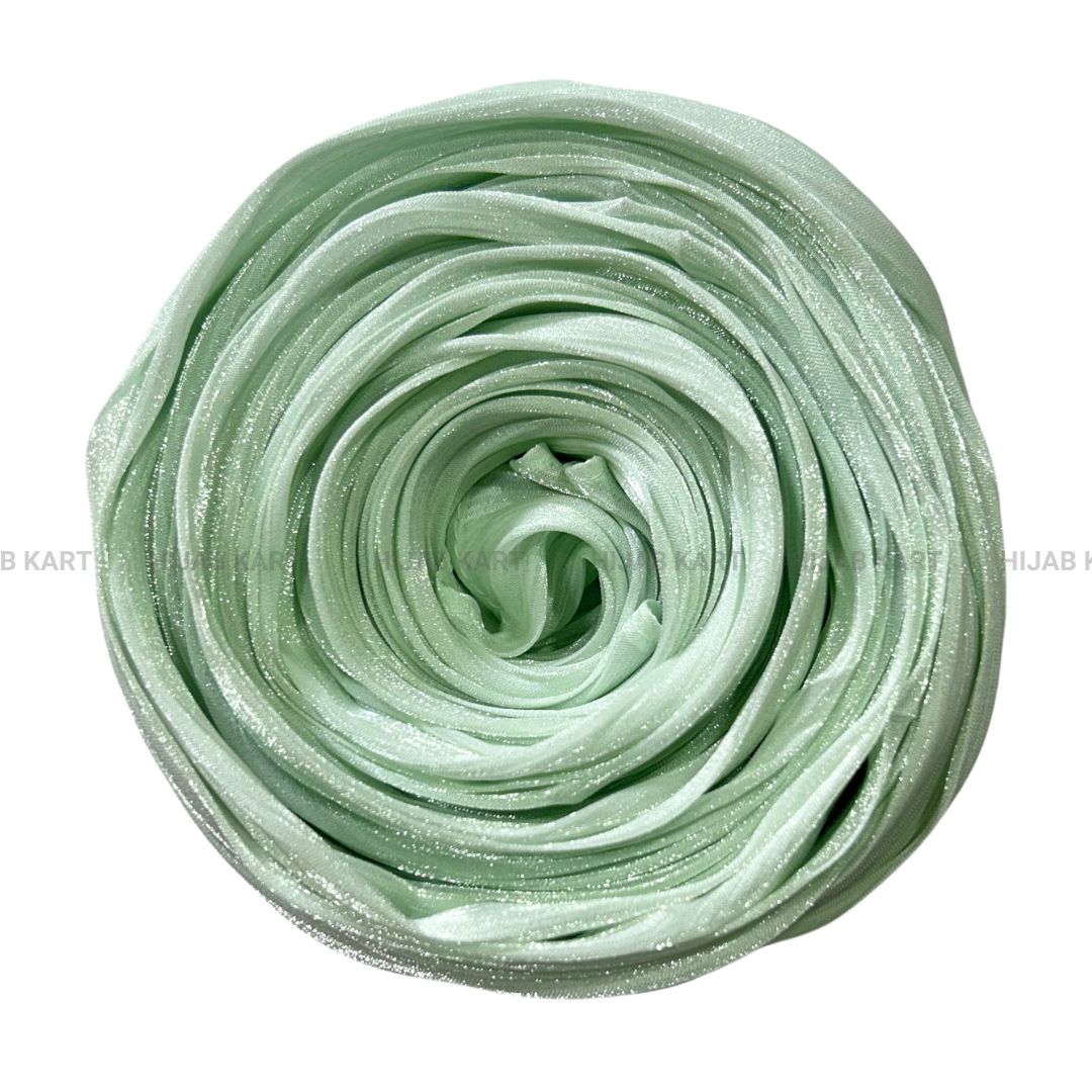 Mint Green- Flowy Organza Shimmer Hijab