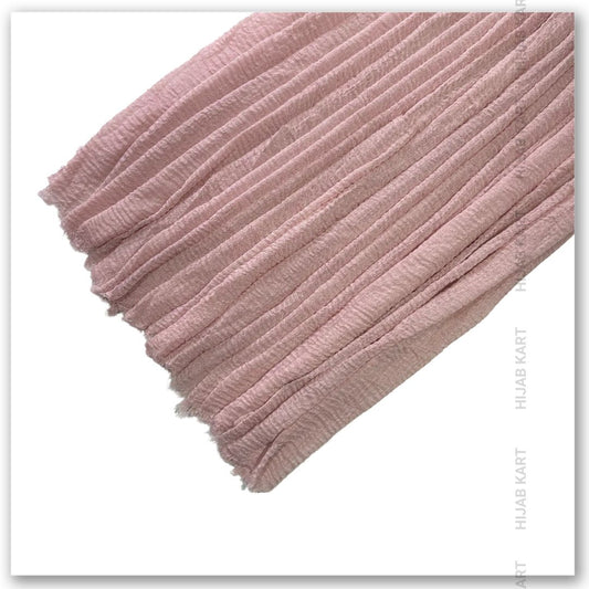 Crepe Pink- Cotton Crinkled Hijab