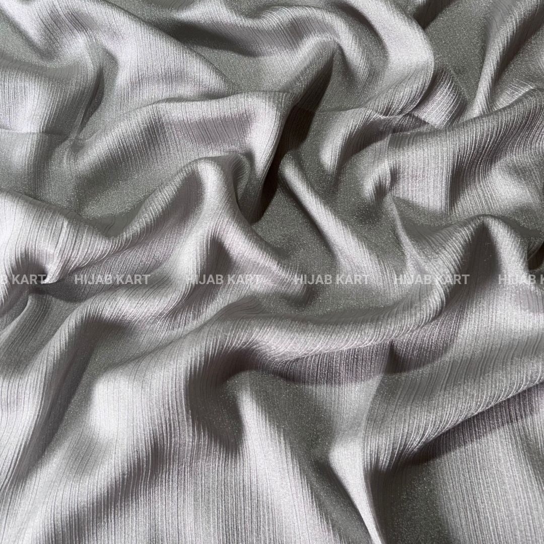 Silver- Shimmer Crepe Tissue Hijab