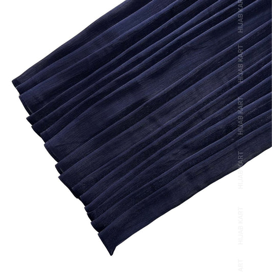 Navy Blue- Flowy Organza Shimmer Hijab