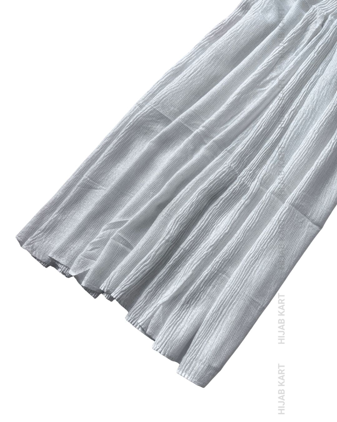 Snow White- Cotton Shimmer Crushed Hijab