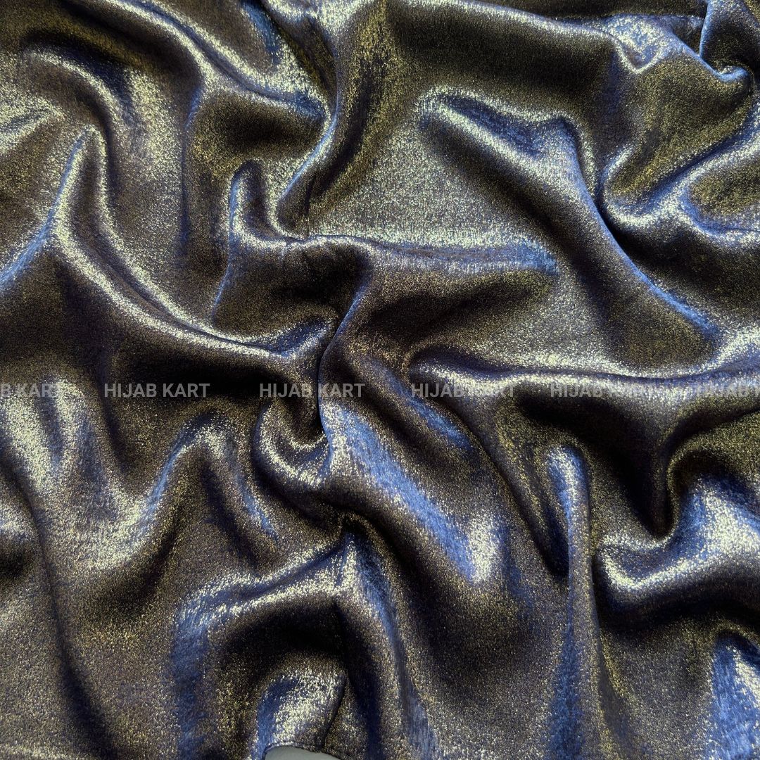 Midnight Navy Gold- Shimmer Dust Georgette Hijab