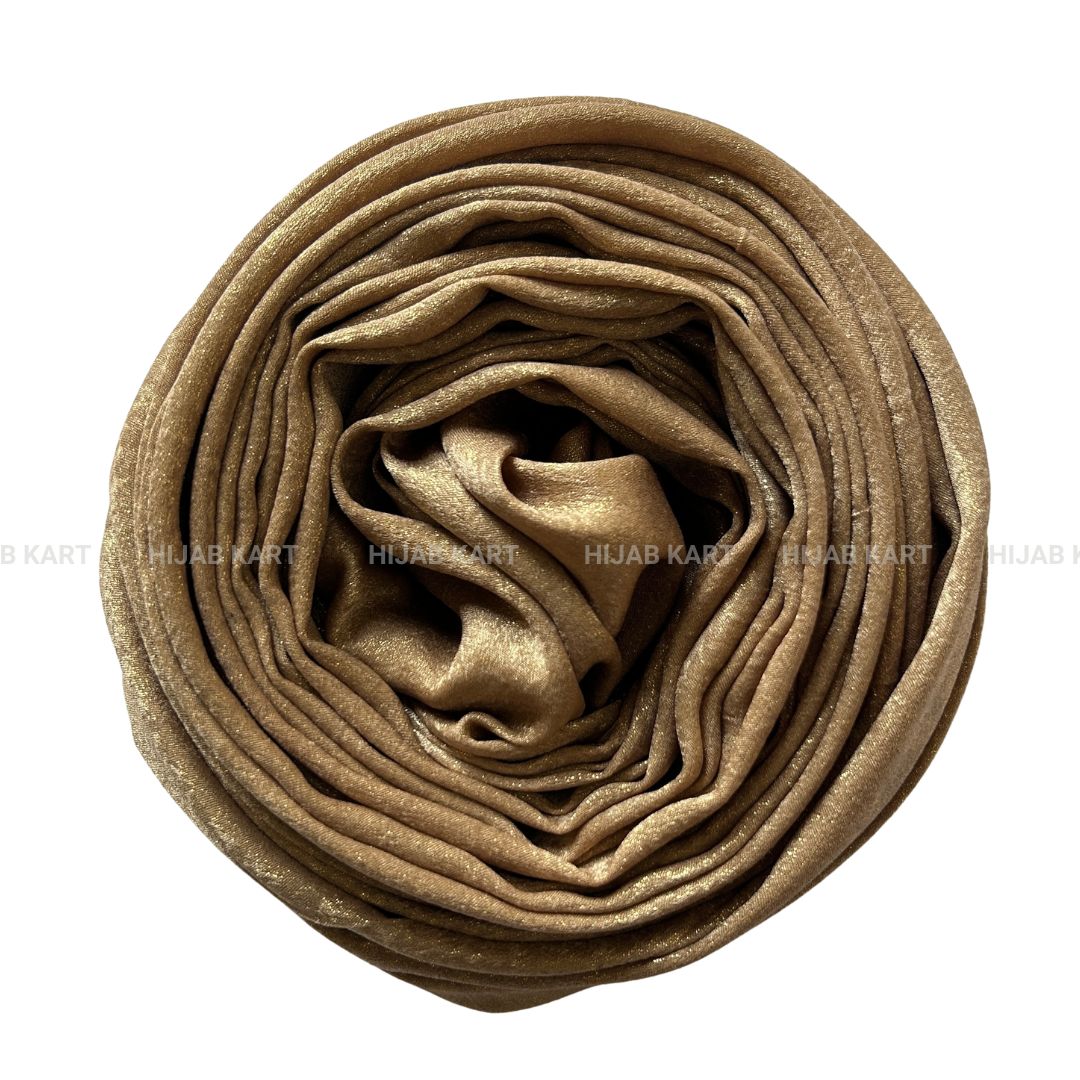 Antique Gold- Shimmer Dust Georgette Hijab