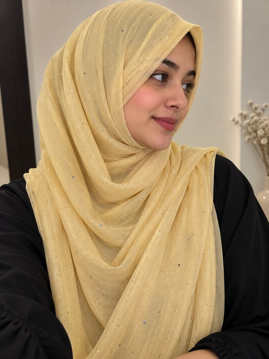 Golden - Flowy Organza Sparkle Hijab