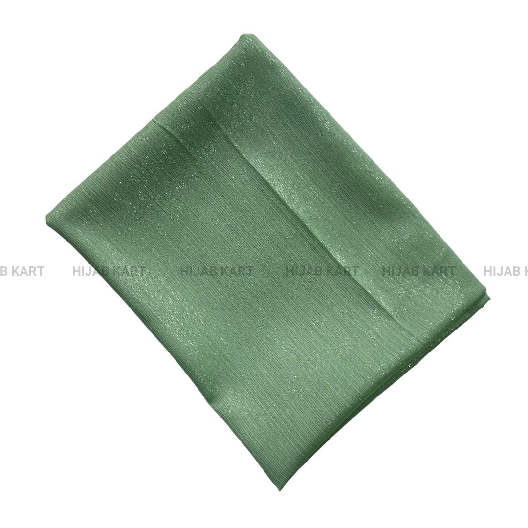 Cool Green - Luxe Metallic Shimmer Georgette Hijab