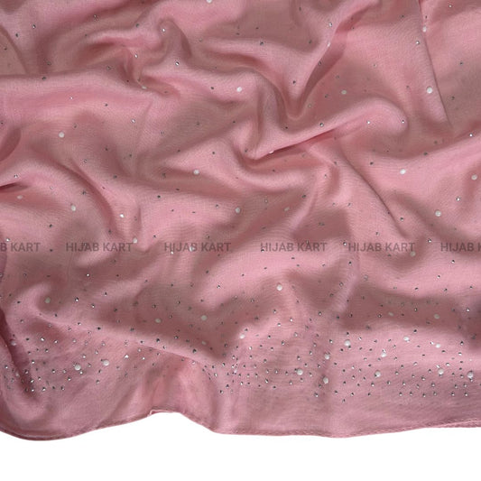 Pink-  Premium Cotton Dewdrop Hijab