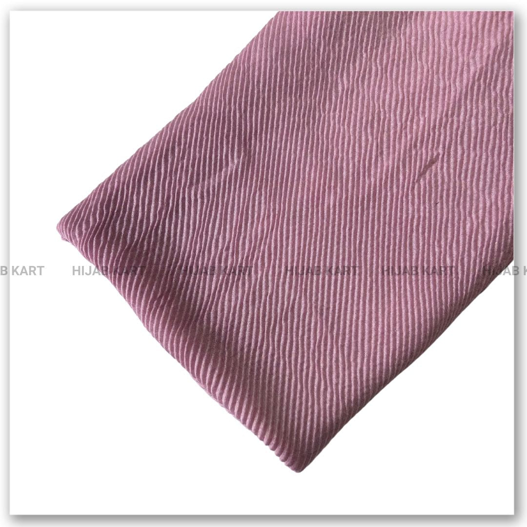 Cotton Pleated Hijab - Pink Color