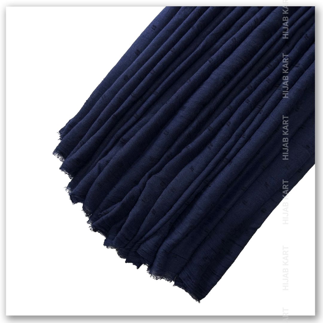 Navy Blue Color Cotton Hijab | Softest Cotton Hijab Collection | Summer Hijab