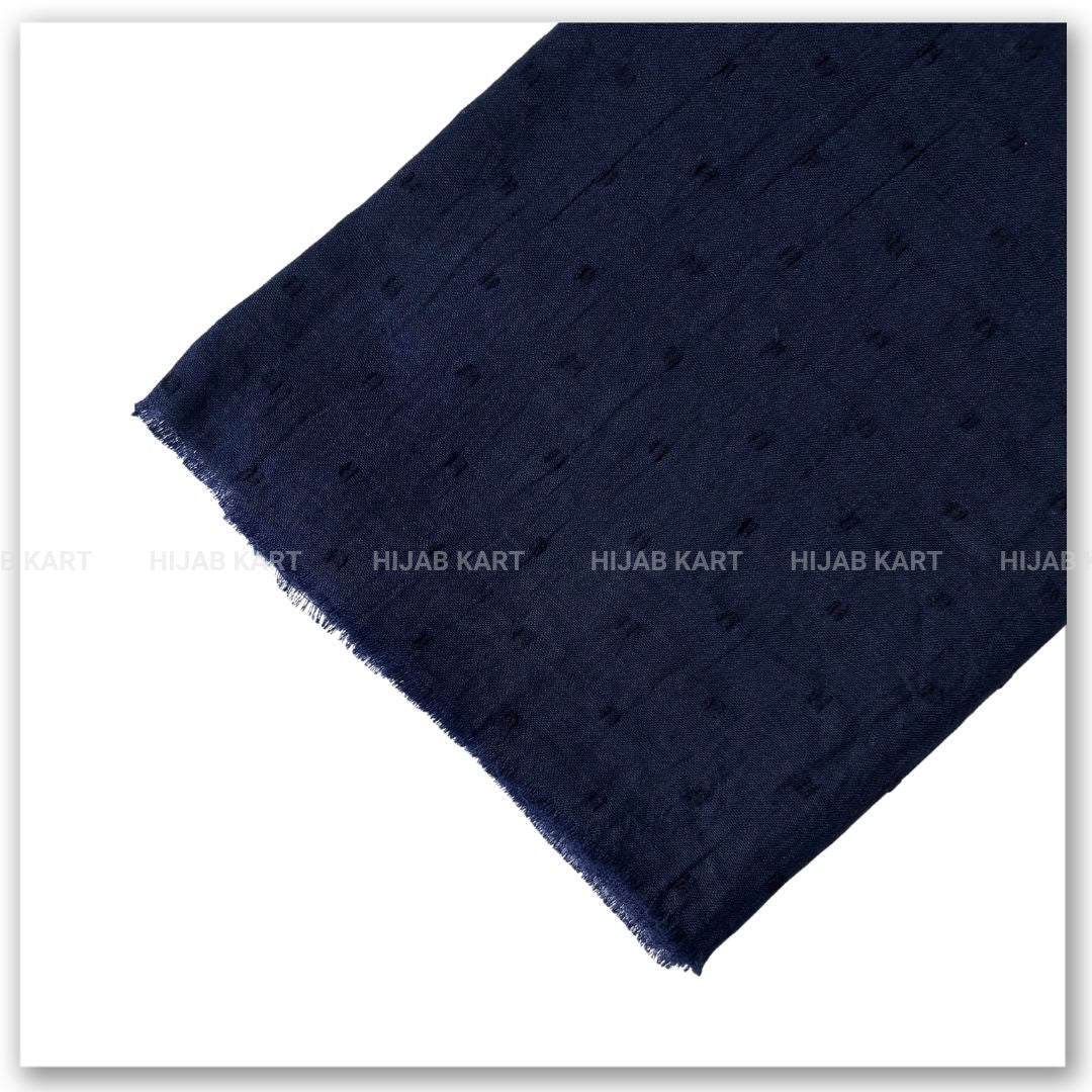 Navy Blue Color Cotton Hijab | Softest Cotton Hijab Collection | Summer Hijab