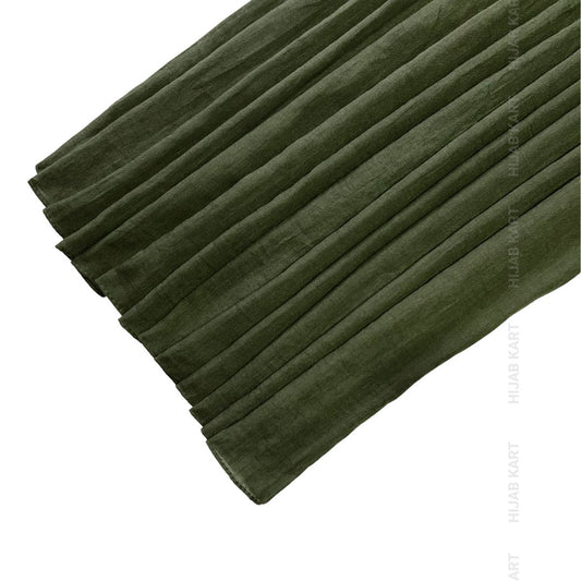 Moss Green-Textured cotton hijab