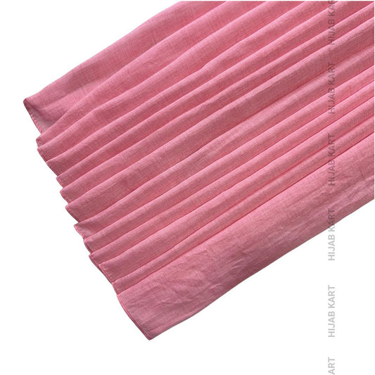 Flamingo Pink-Textured cotton hijab