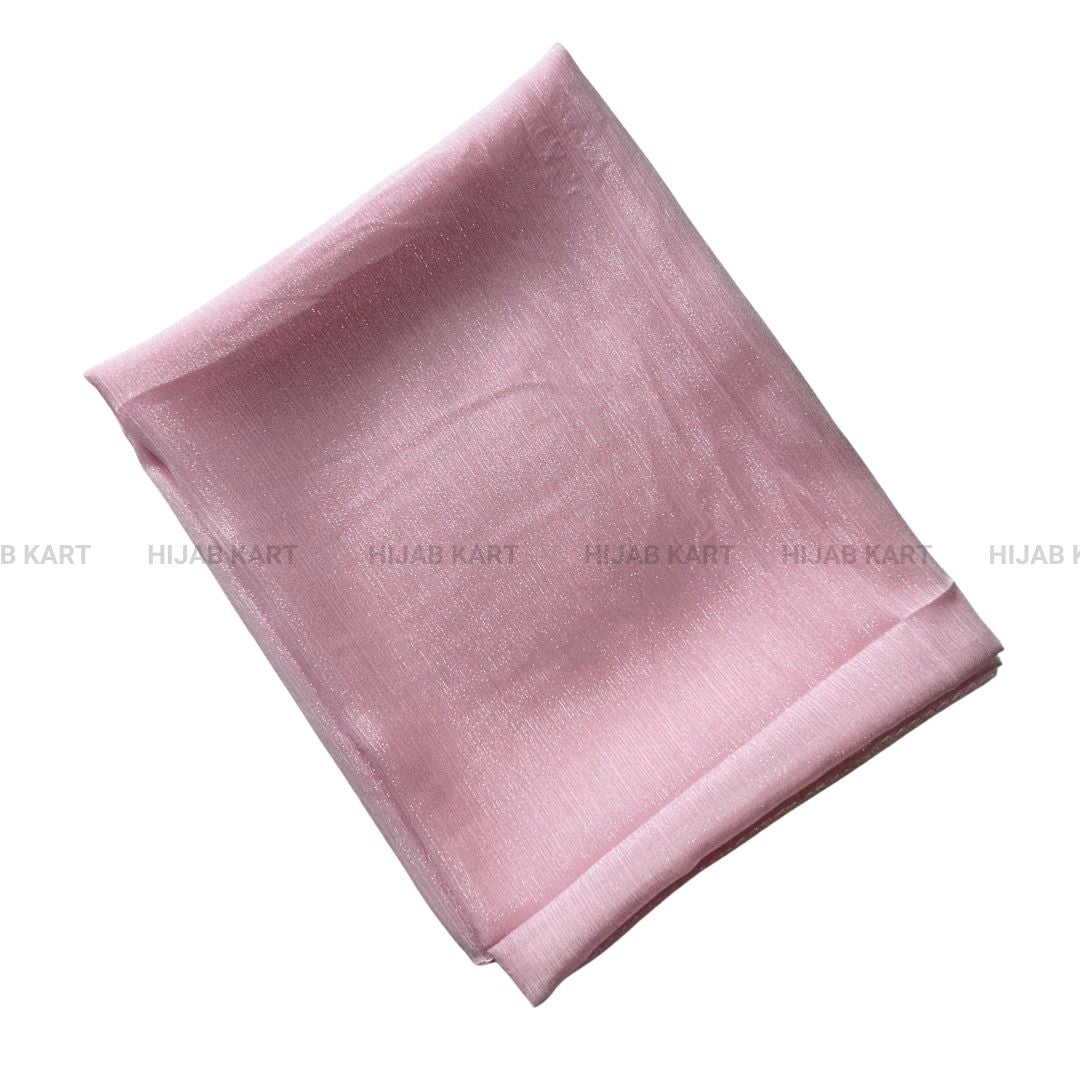 Flamingo Pink - Luxe Metallic Shimmer Georgette Hijab
