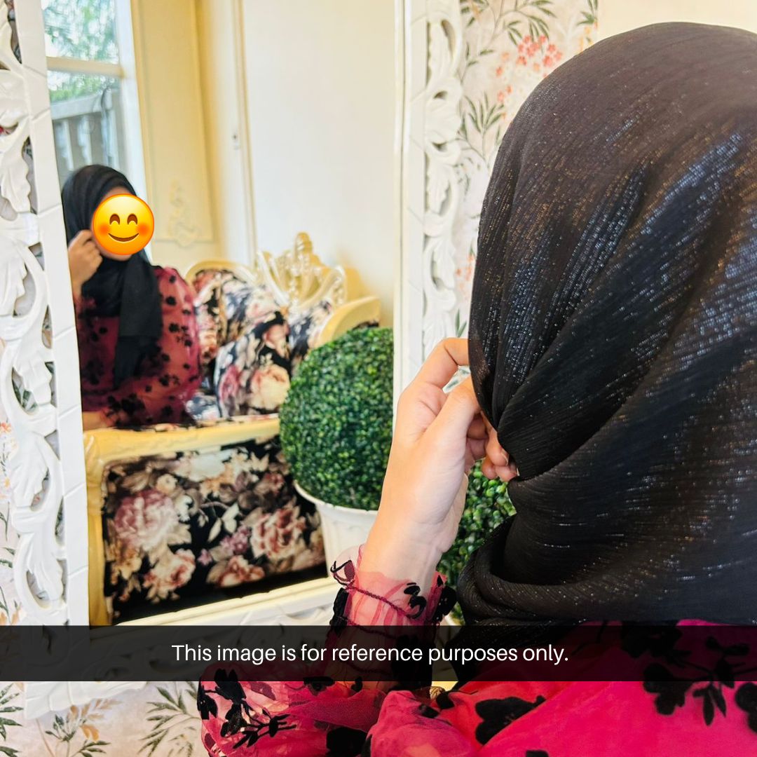 Georgette Shimmer Line Hijab- Mauve
