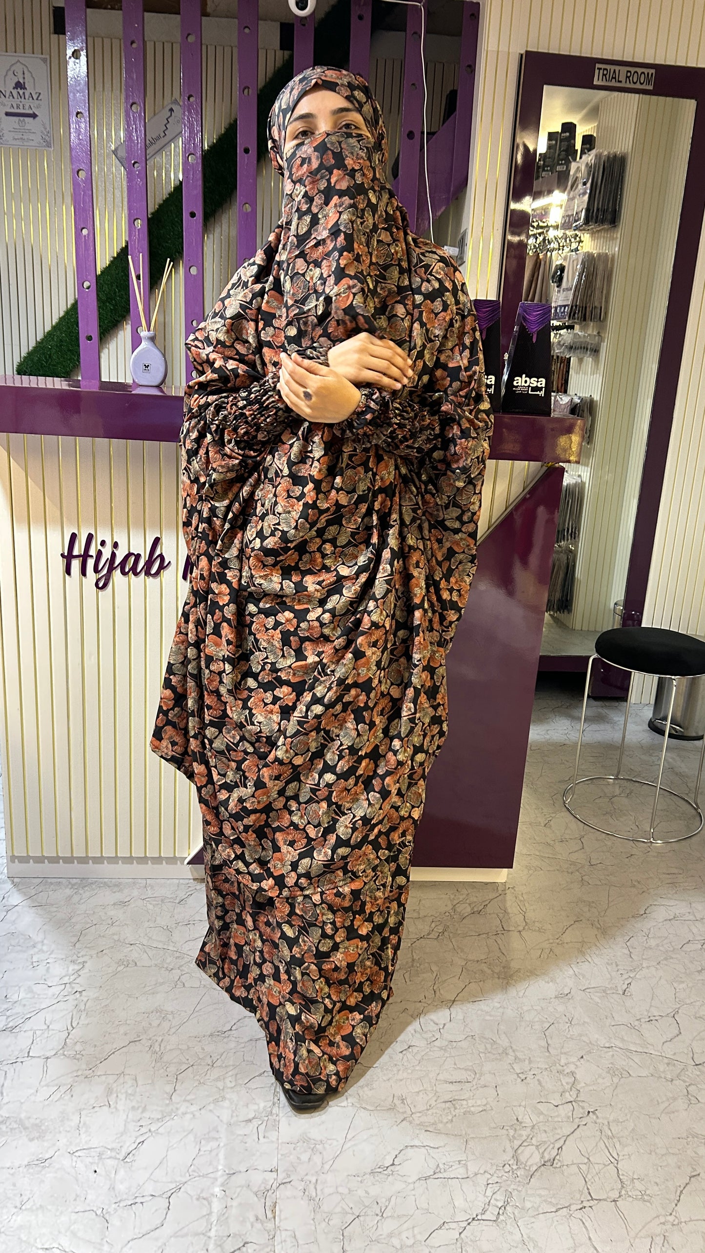 Mahira - Floral 3 Piece Jilbab Set