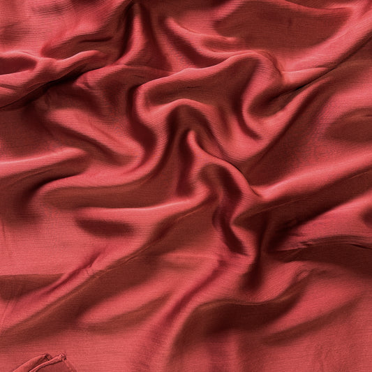 Burnt Red- Textured Crepe Satin Hijab