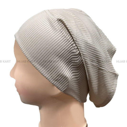Luxe Ribbed Hijab Undercap- Light Champagne