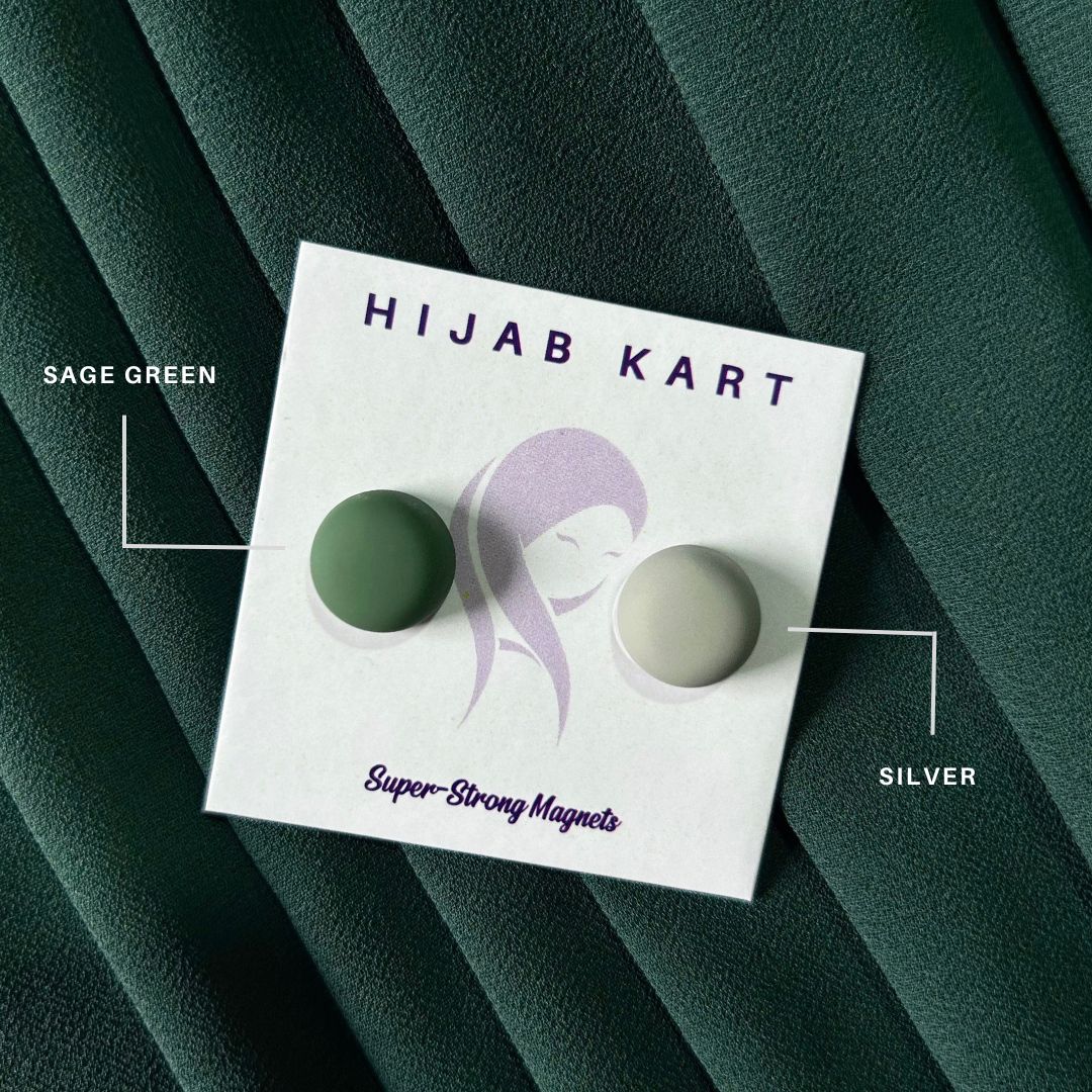 Super Strong Magnet Hijab Pins- Matte Round (Set of 2)