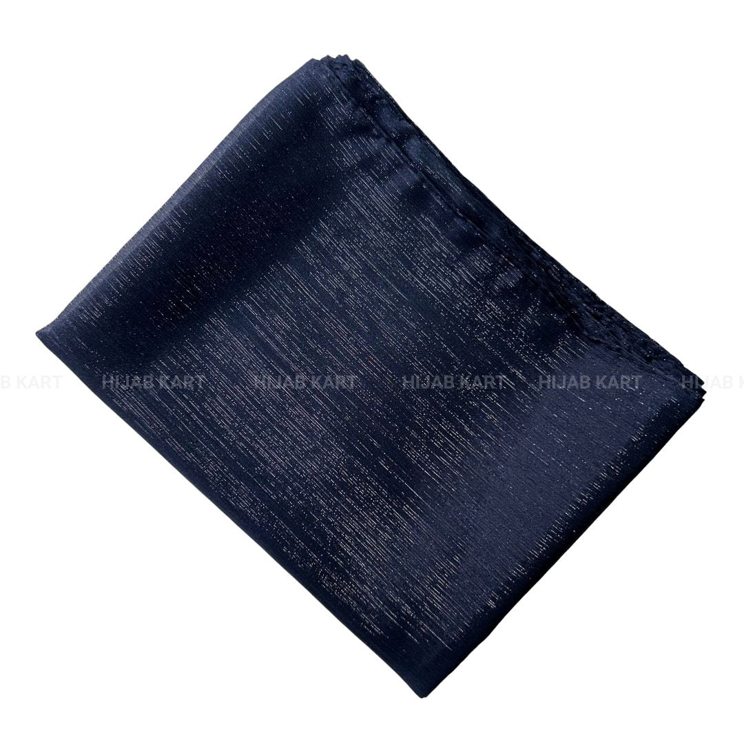 Navy Blue - Luxe Metallic Shimmer Georgette Hijab