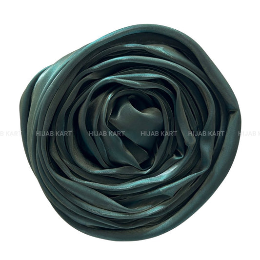 Bottle Green- 3D Organza Hijab